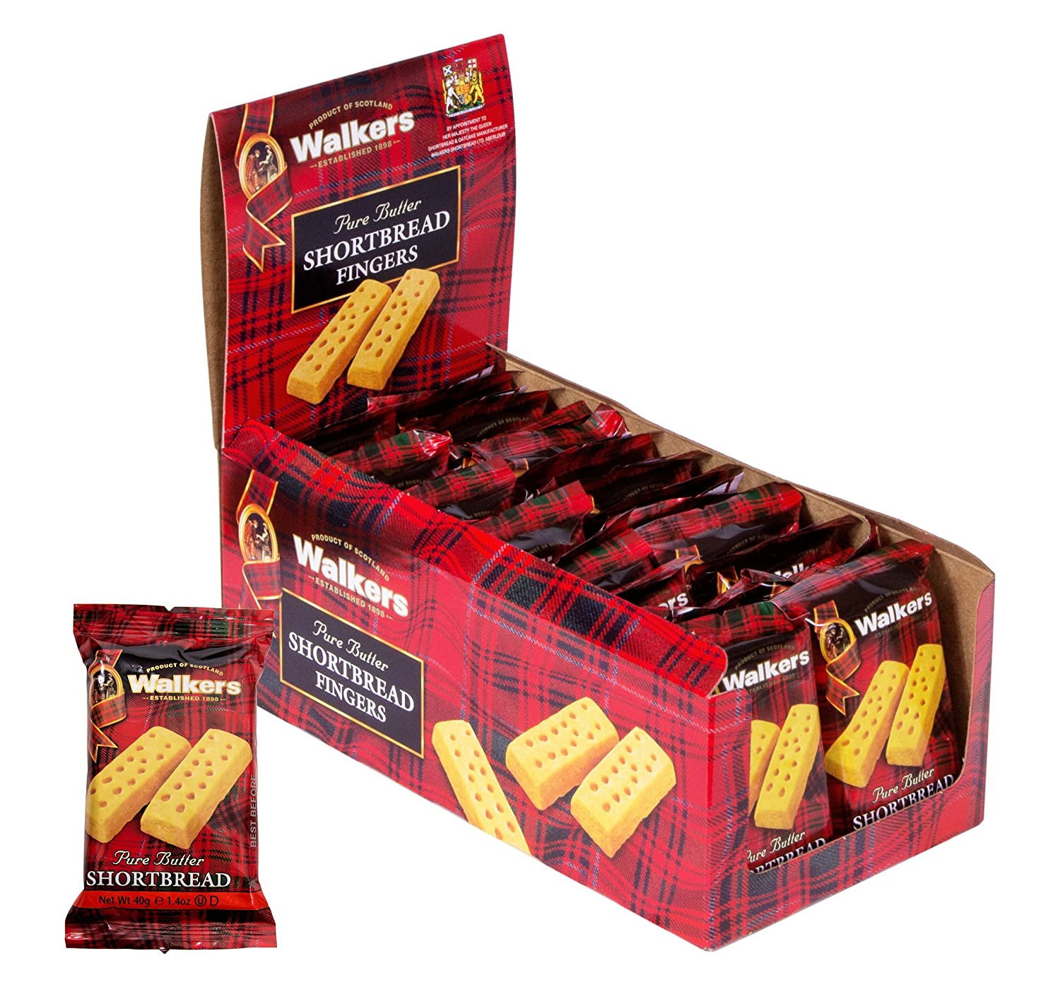 Shortbread Fingers Shortbread Cookies Snack Packs,1.4 Ounce (Pack of 24)