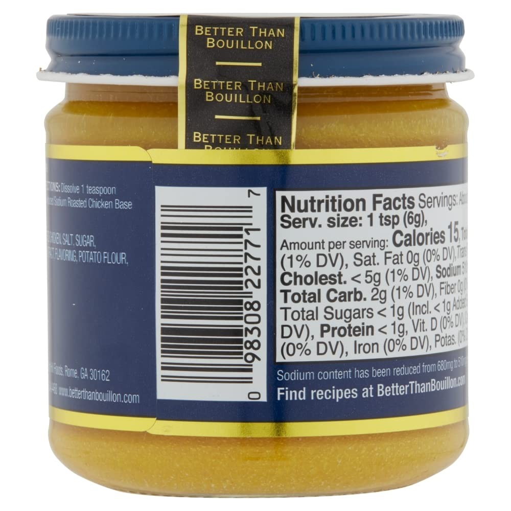Reduced Sodium Roasted Chicken Base, 8 oz Jar Single Unit