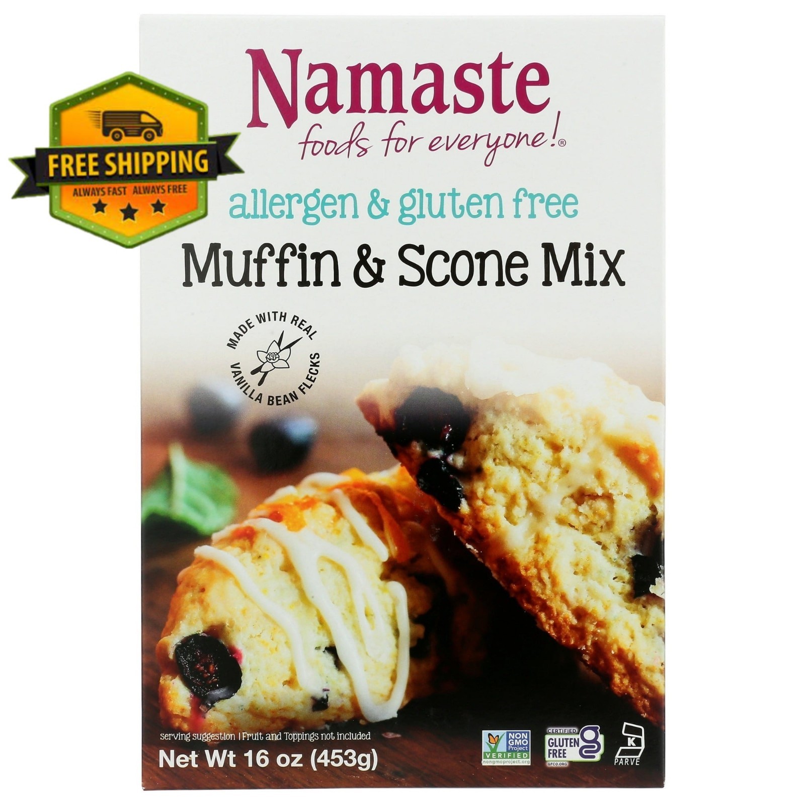 Namaste Foods Gluten-Free Muffin & Scone Mix – 16 oz Box