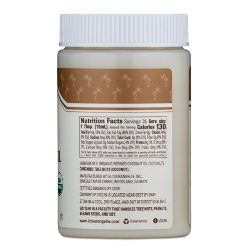 Aceite de coco orgánico para el cabello, la piel y la cocina