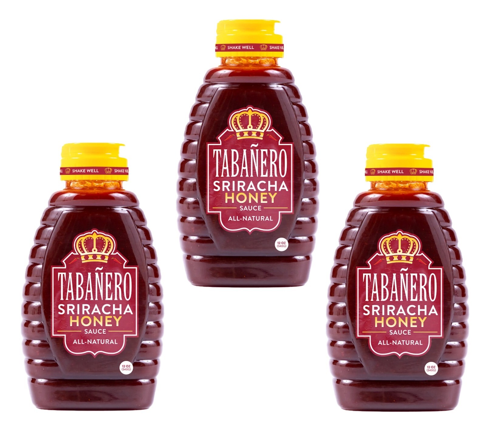 Tabanero Gourmet Sriracha Honey Sauce Trio – Size 12 oz Bottles, Pack of 3