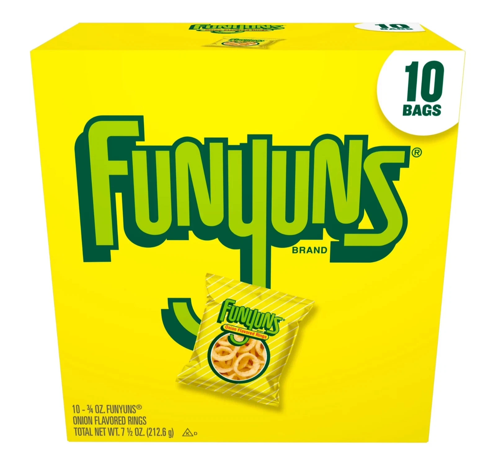 Funyuns Onion Ring Flavored Snack Chips, 10 Count Multipack