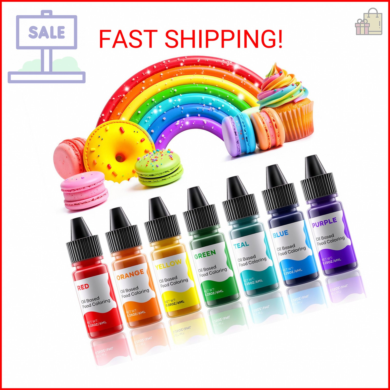 Oil Based Food Coloring for Chocolate Rainbow Oil Edible Food Dye Set for Hallow