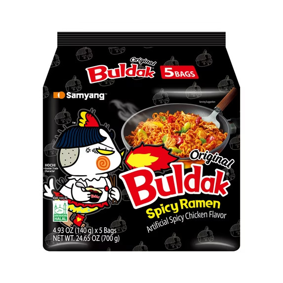 Samyang Spicy Hot Chicken Flavor Instant Ramen, 4.94 oz, 5 pack Free Shipping