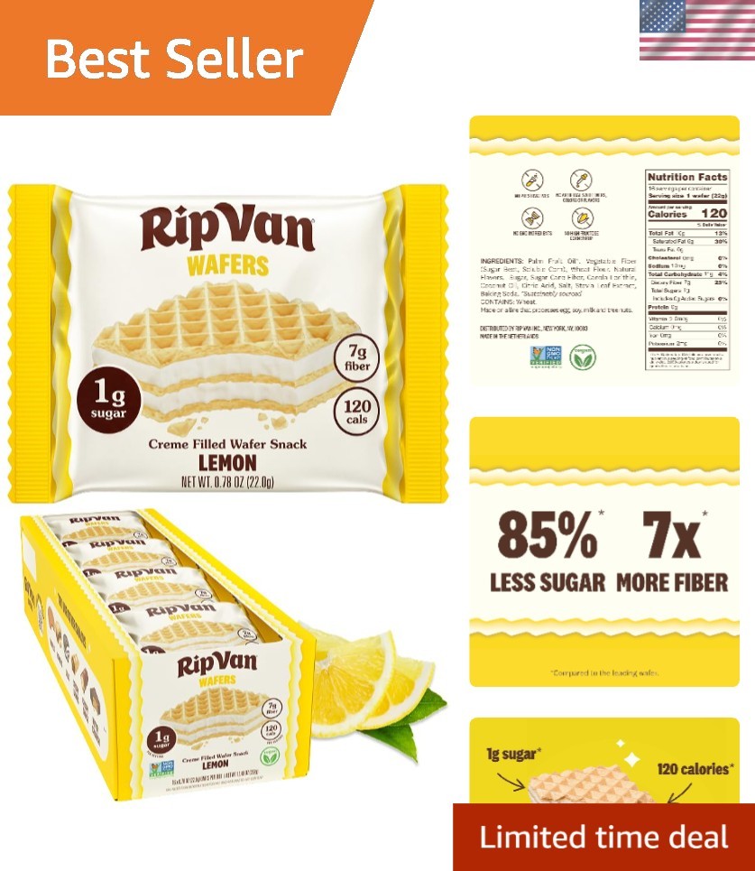 Lemon Cookies, 16 Count, 1g Sugar, 4g Carbs, , Keto Friendly, Low Calorie, 0g…