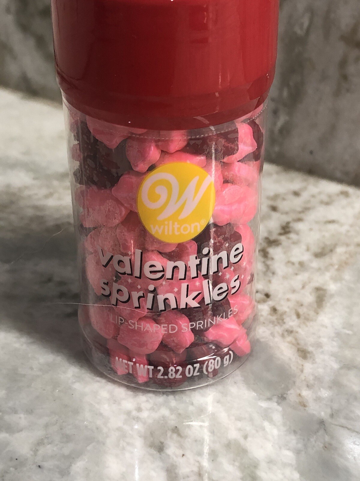 Wilton-Lips Shaped SprinklesValentine Sprinkles-2.82oz/80gm