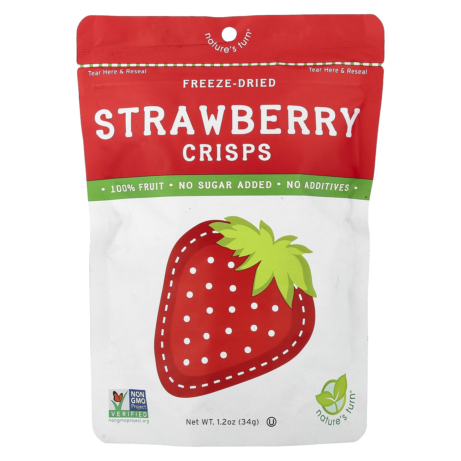 Freeze-Dried Strawberry Crisps, 1.2 oz (34 g)