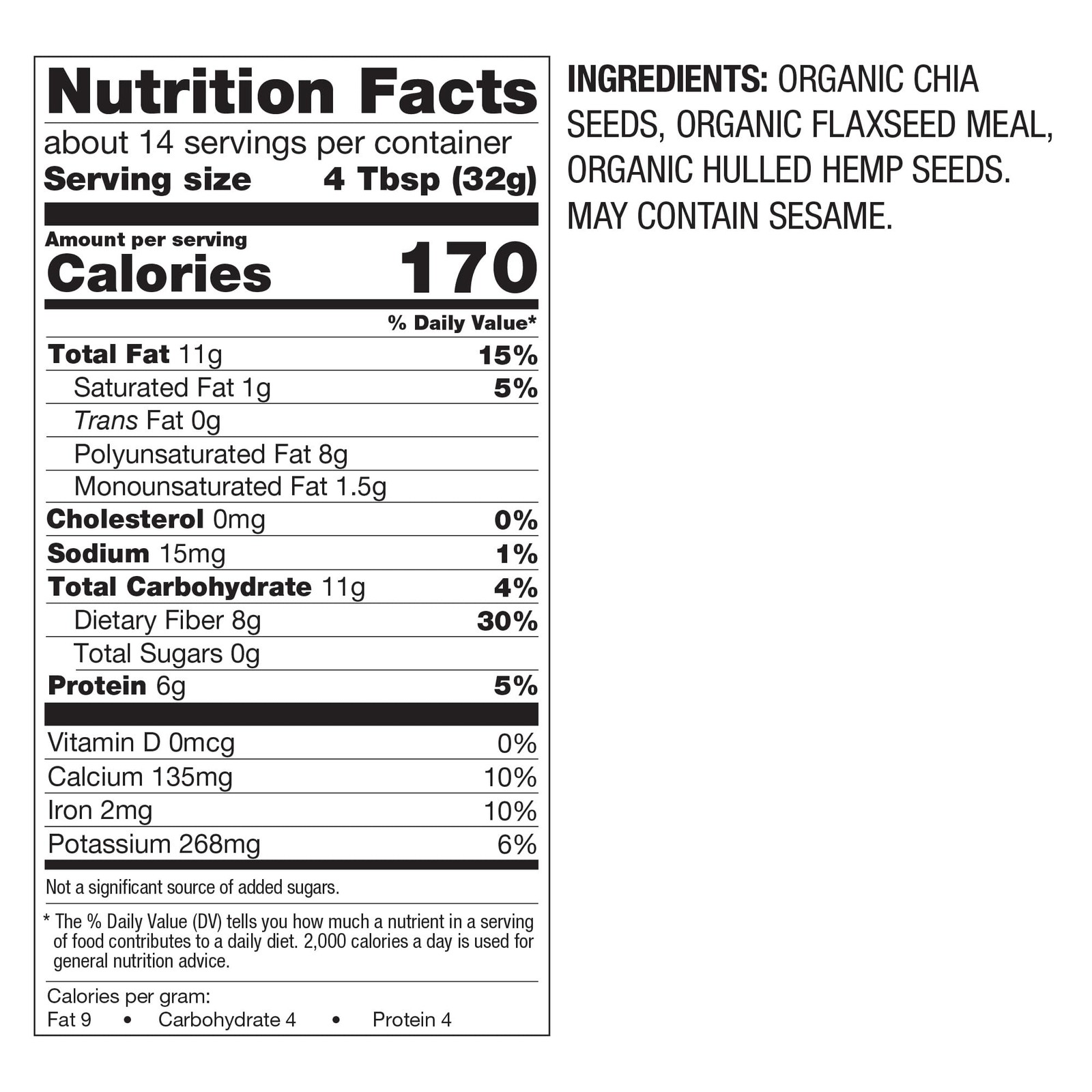 BetterBody Foods Superfood Organic Super Seeds 16 Ounce (Pack of 1), No Color