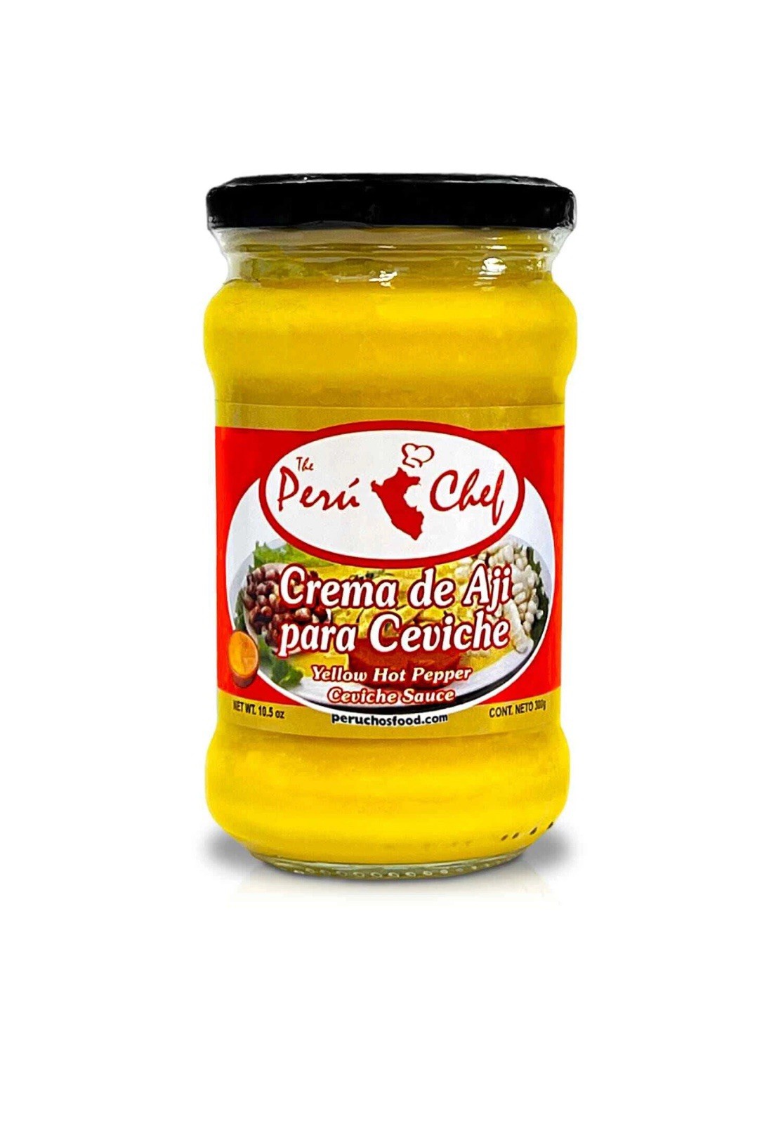 Peruchef Crema de Aji Para Ceviche | Yellow Hot Pepper Ceviche Sauce 10.5 oz