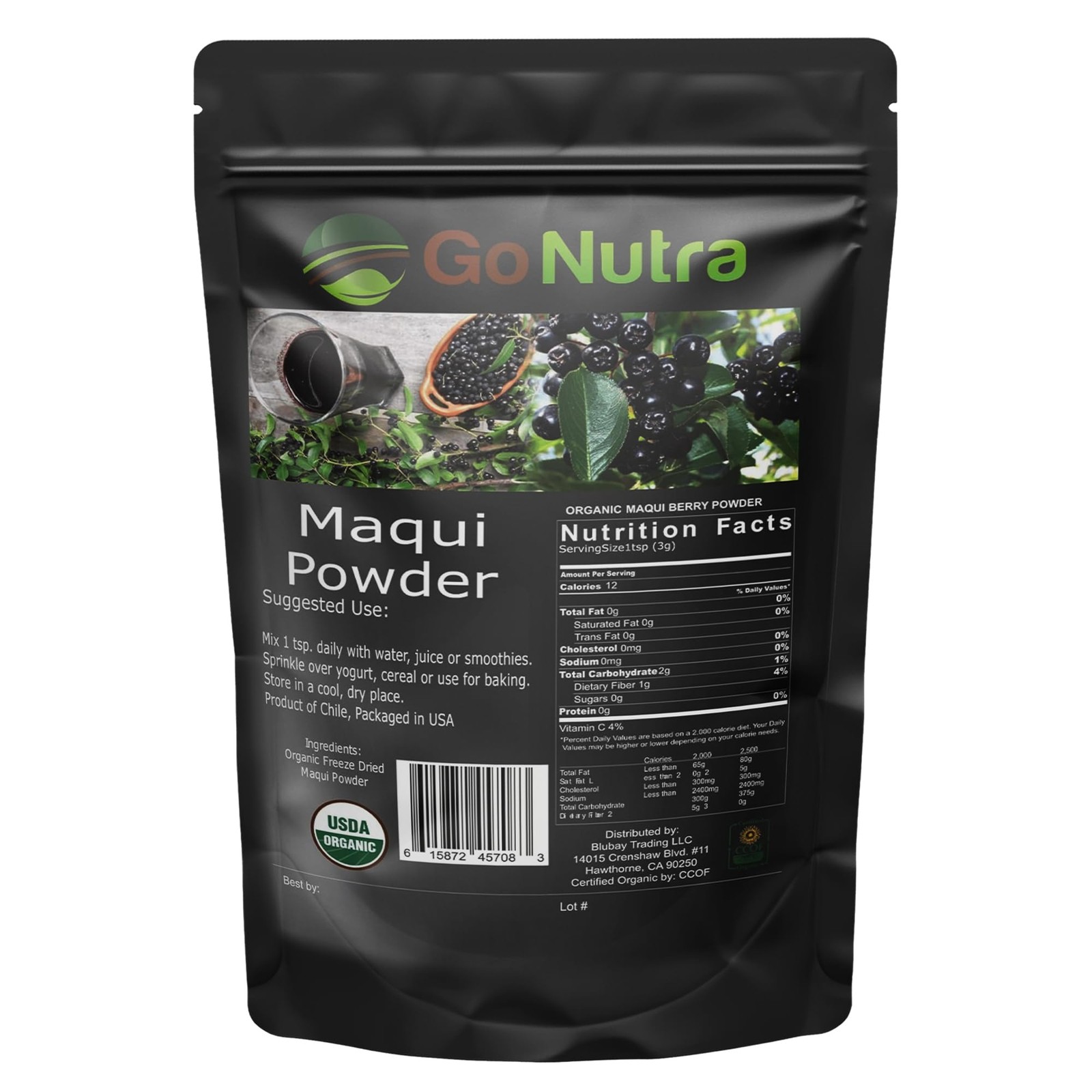 Go Nutra Organic Maqui Berry Powder | Maqui Superfood Freeze-Dried for Nutrit…