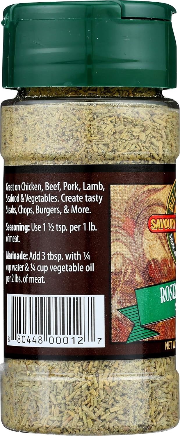 Bill Baron’s Savoury Secrets #7 Rosemary Garlic Seasoning Marinade, 3.74 OZ