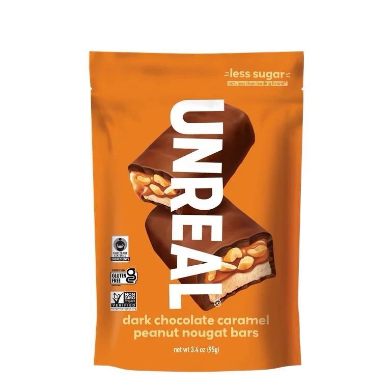 Unreal Dark Chocolate Caramel Peanut Nougat 3.4 Oz Pack Of 1