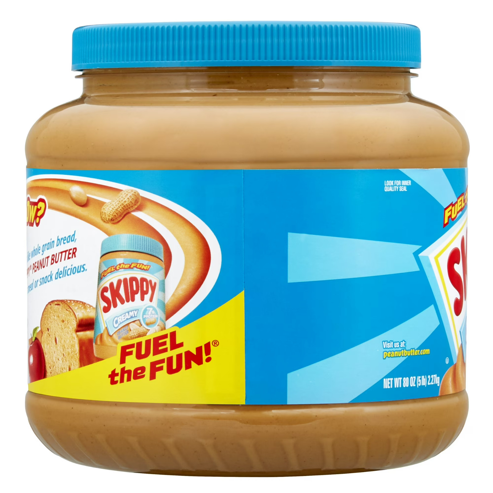 SKIPPY Peanut Butter, Creamy, 7 g Protein Per Serving, Shelf-Stable, 80 oz