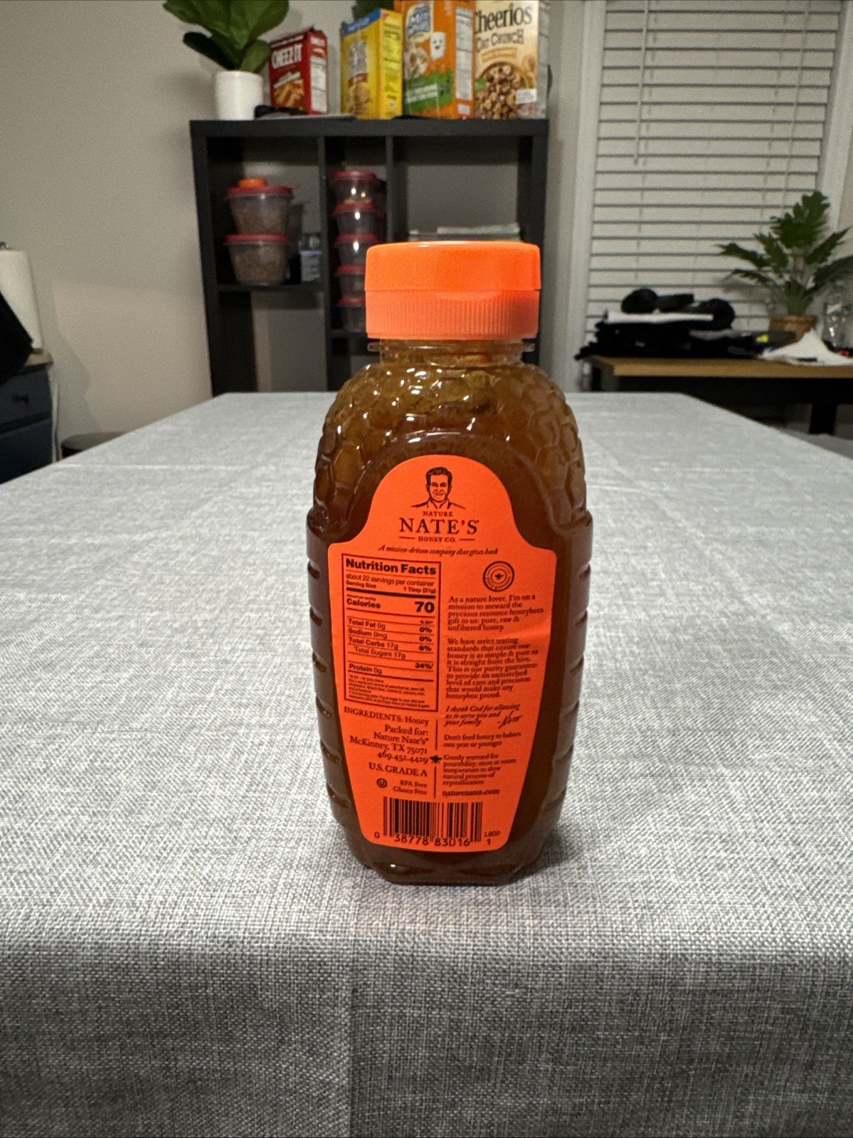 Honey Raw & Unfiltered 100% Pure Nate’s Honey Lot of 4
