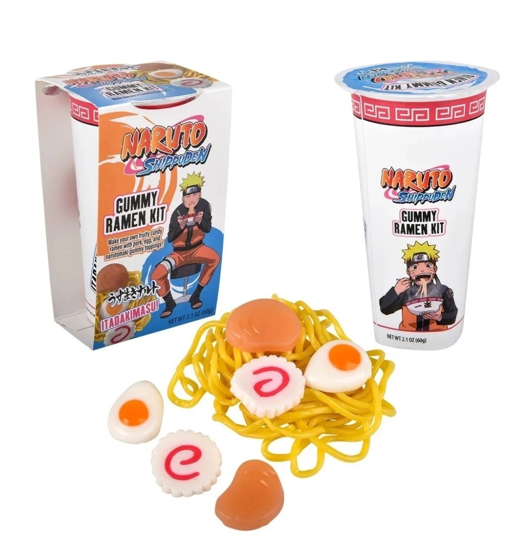 6 Novelty Candy Amine Naruto Shippuden Gummy Ramen Kit Fruity Party Favors Gummi