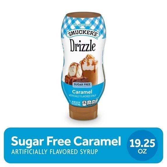 Smuckers Sugar Free Caramel Syrup 19.25 oz Bottles Pack of 3 Drizzle Topping
