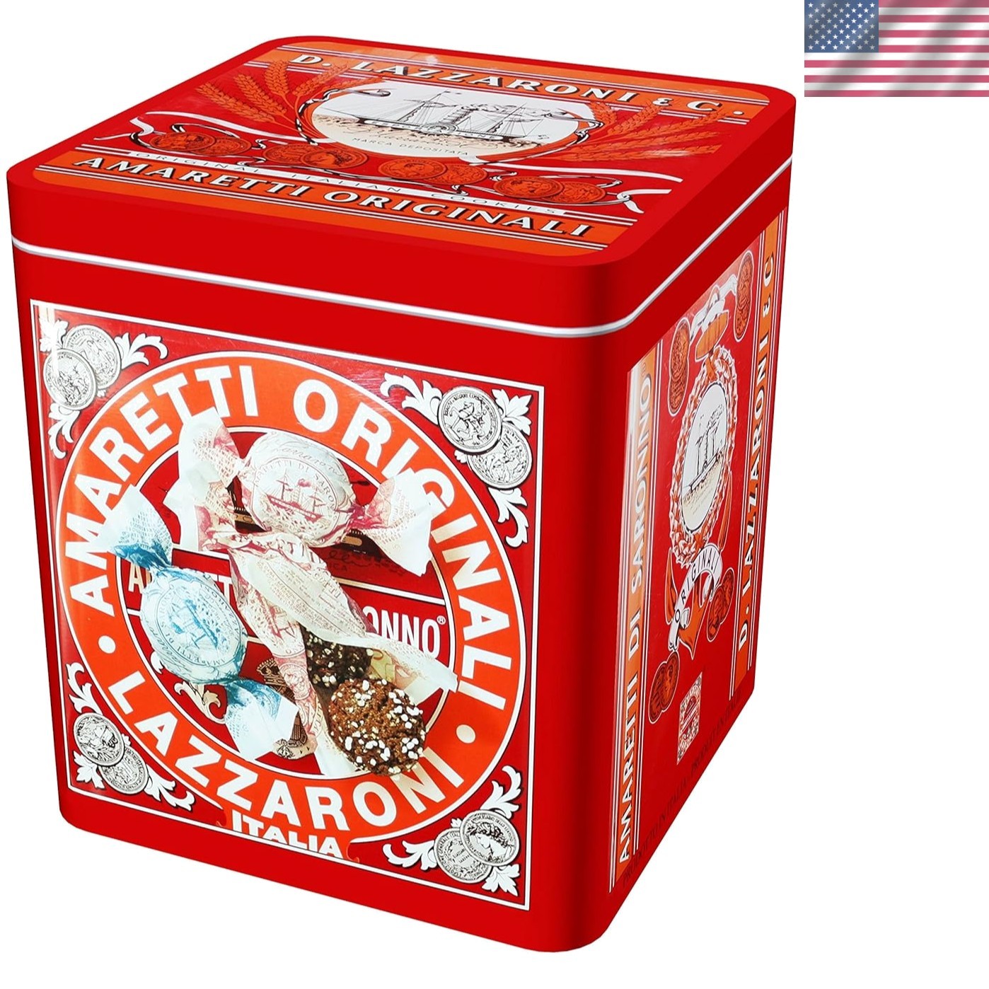 Reusable 6-Ounce Amaretti Cookie Tin – A Luxurious Italian Experience