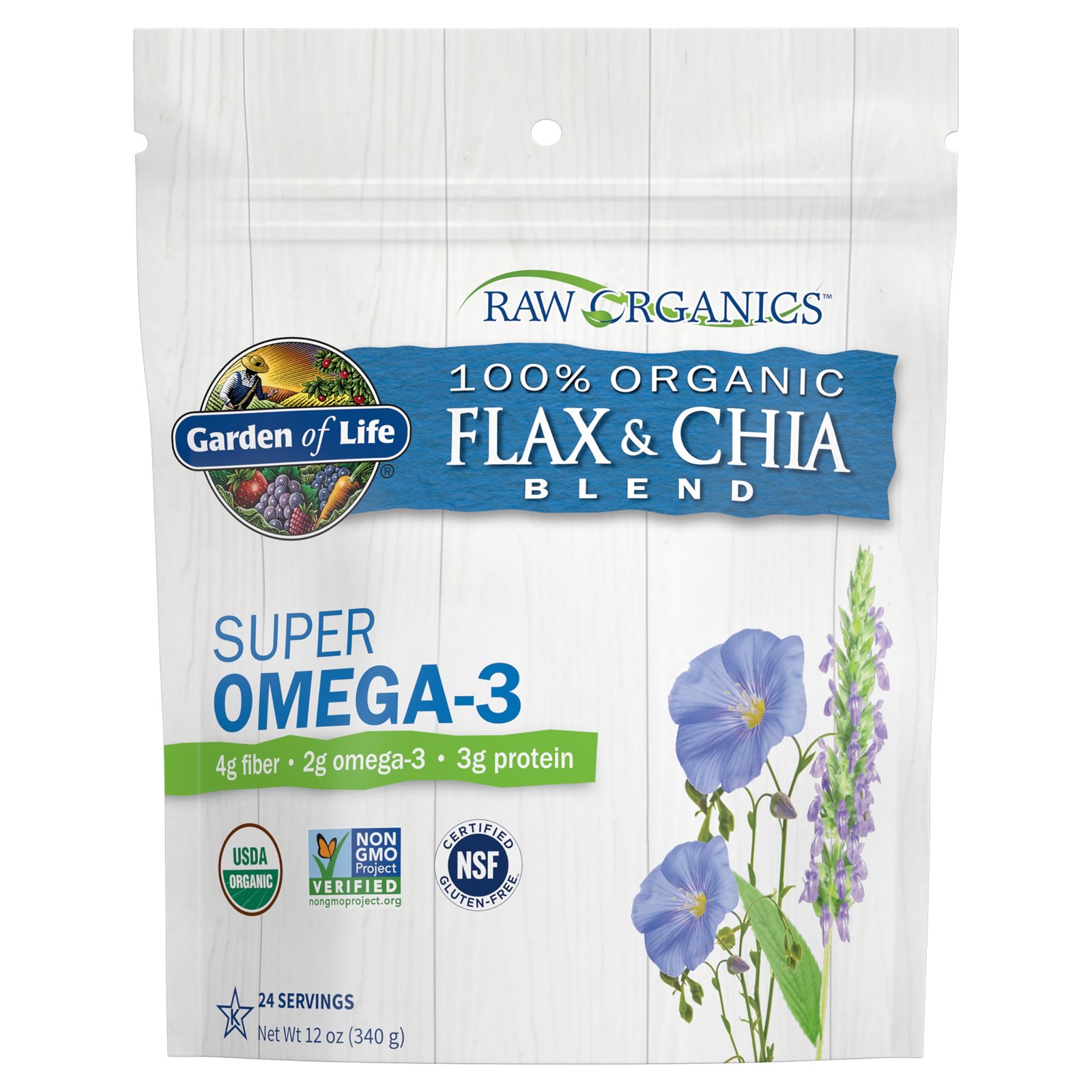 Garden of Life Raw Organics 100% Organic 24 Servings (Pack 1), No Color