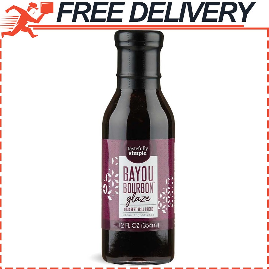 Tastefully Simple Bayou Bourbon Glaze, Natural & Kosher, 12 fl oz Pack of 2