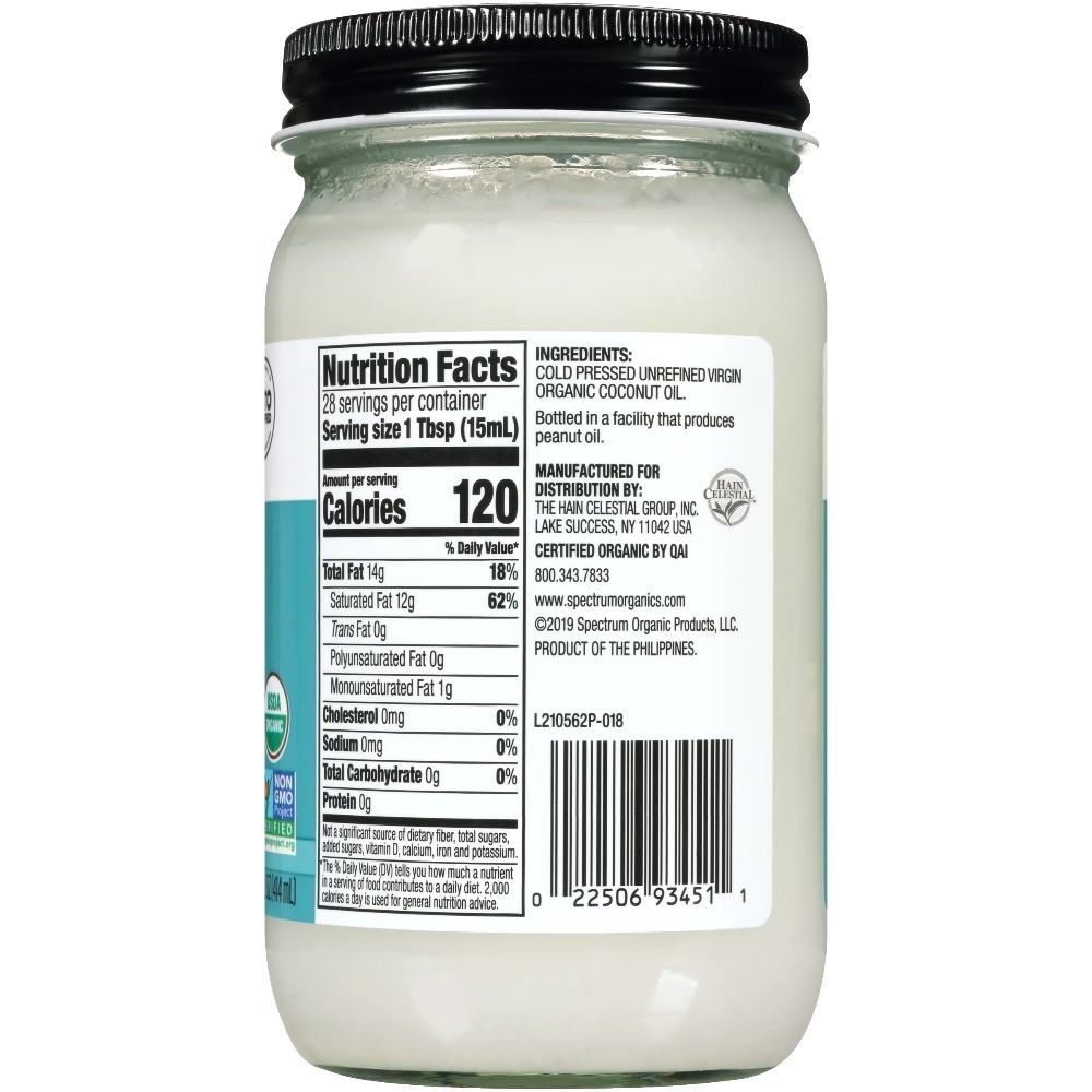 Organic Unrefined Virgin Coconut Oil, 14 fl oz