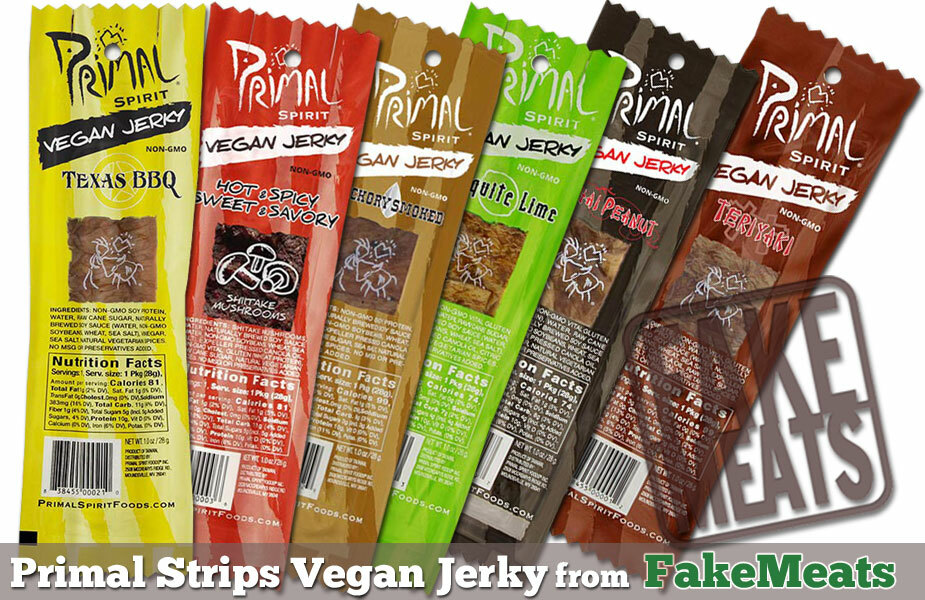 Primal Strips Meatless Vegan Jerky, 1 oz. strips (Pack of 24)