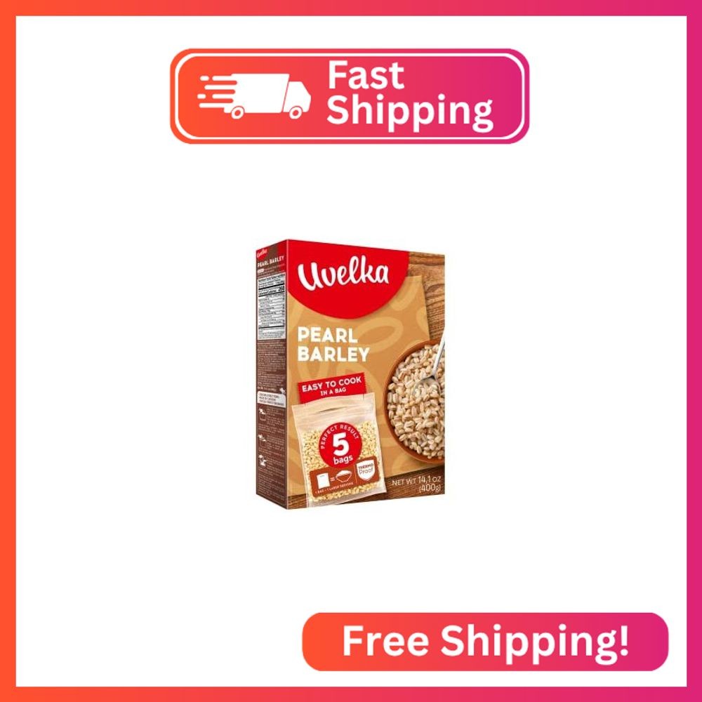 Uvelka Pearl Barley Boil-in-bag Cereals – 5x80g/14.1oz, Pack of 1