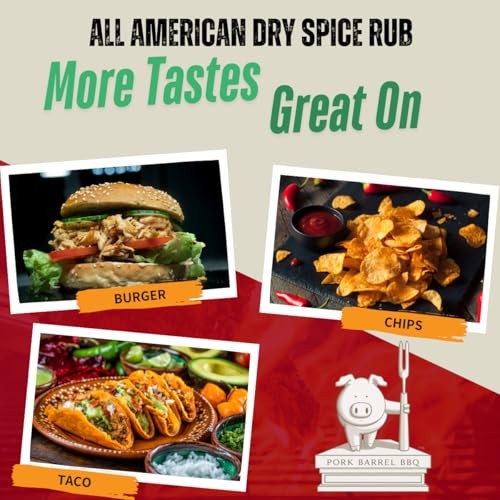 Pork Barrel BBQ All American Seasoning Mix, Dry Rub Perfect for Chicken, Beef,