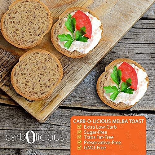 Low Carb Melba Toast Plain 4oz Keto Friendly Crunchy Bites Guilt Free Snack