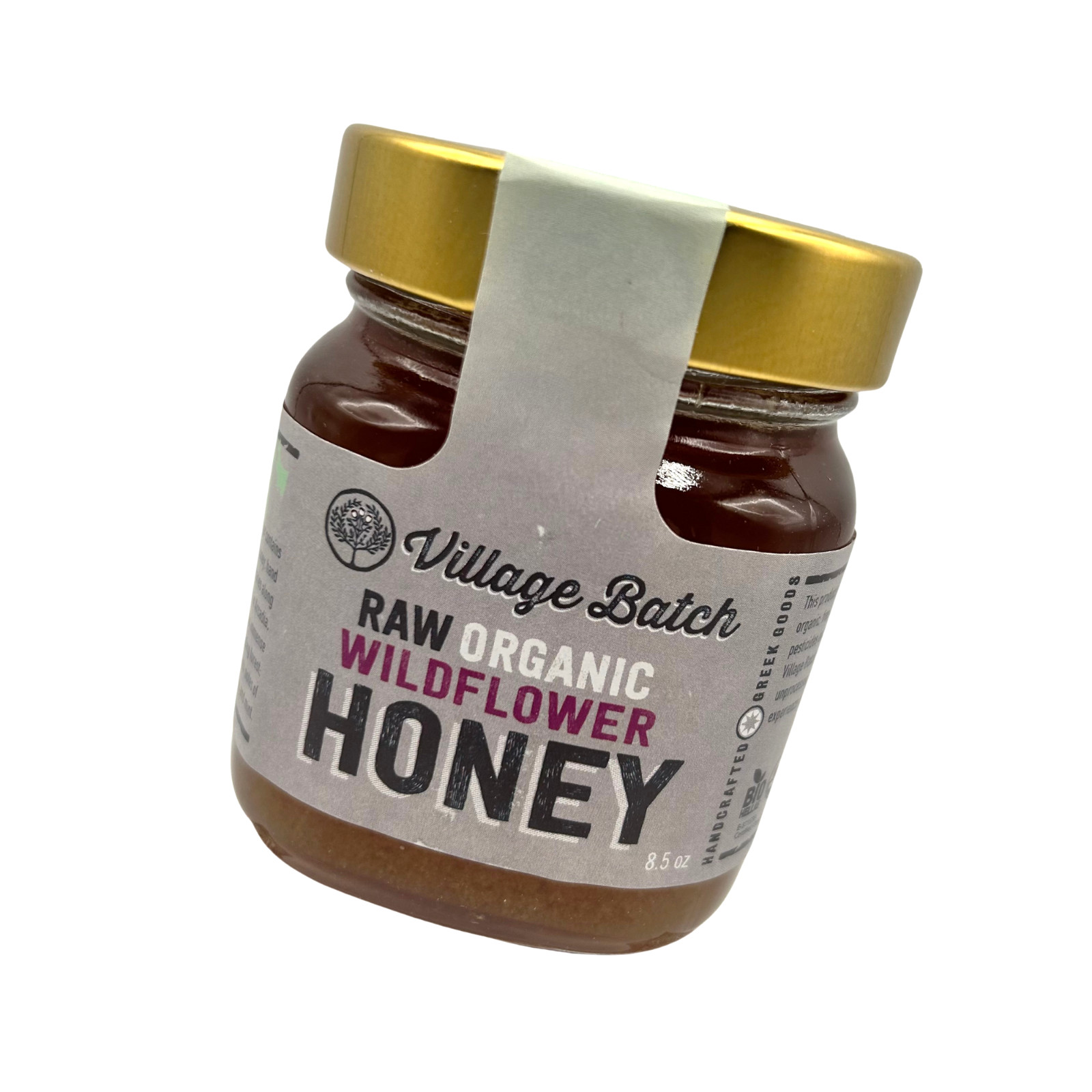 Pure Raw Untreated ORGANIC WILDFLOWER HONEY 8.5oz Jar Arcadia Peloponnese Greece