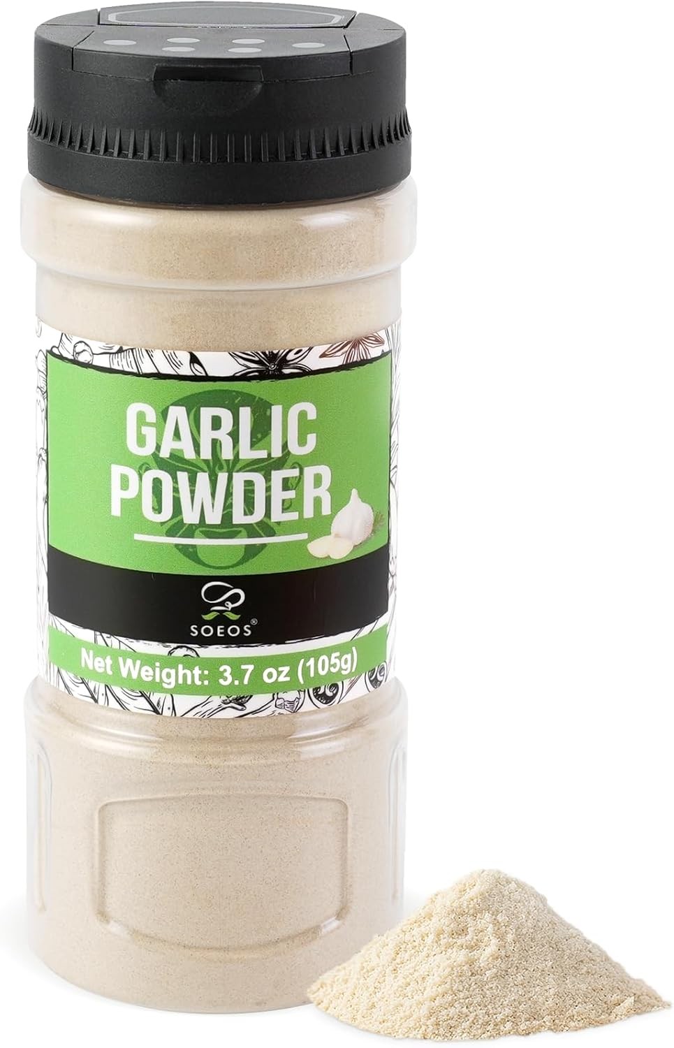 Garlic Powder, 105g (3.7oz), Garlic Powder Seasoning, Additive Free, Non-GMO,
