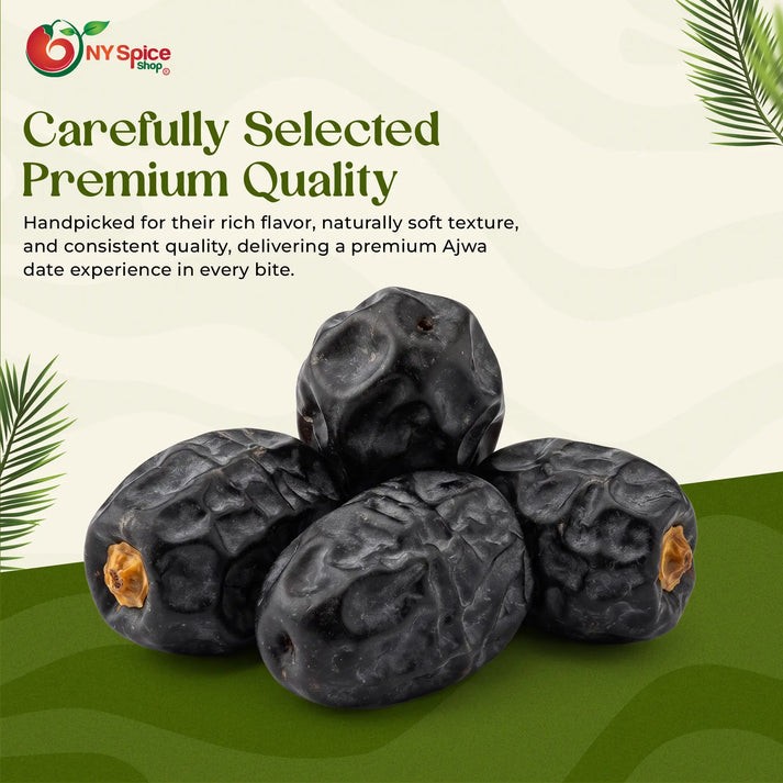 Ajwa Madinah Dates – Khajur – Premium Quality – by NY Spice – FREE SHIP