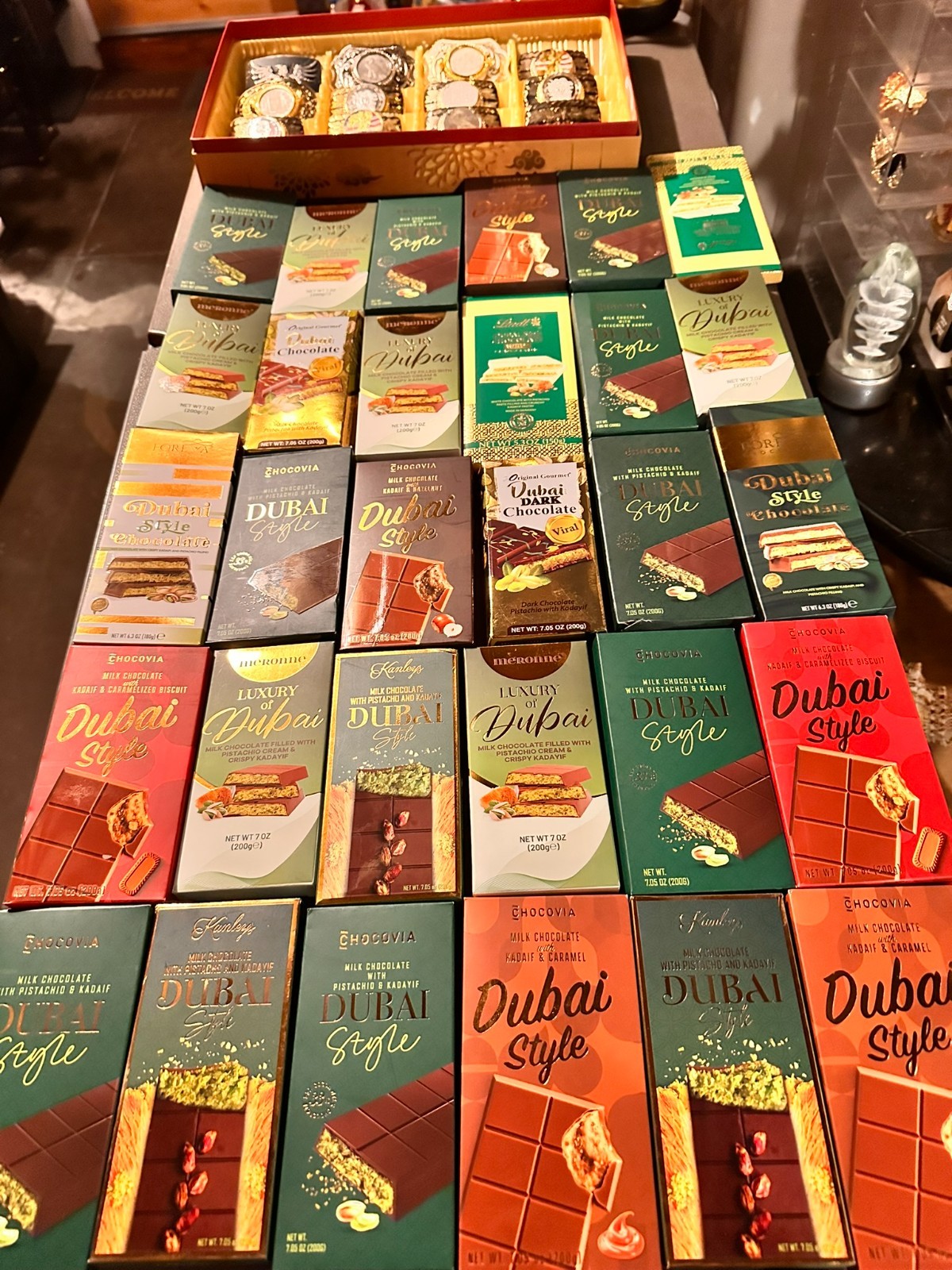 Authentic Dubai Chocolate Half Pound LBS Gold Bars