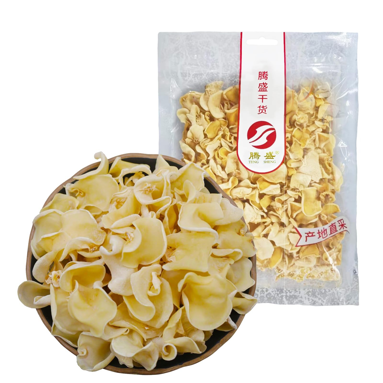 Dried White Wood Ear Mushrooms, 3.52Oz/100g Dried White Woodear Mushrooms, 白玉木耳