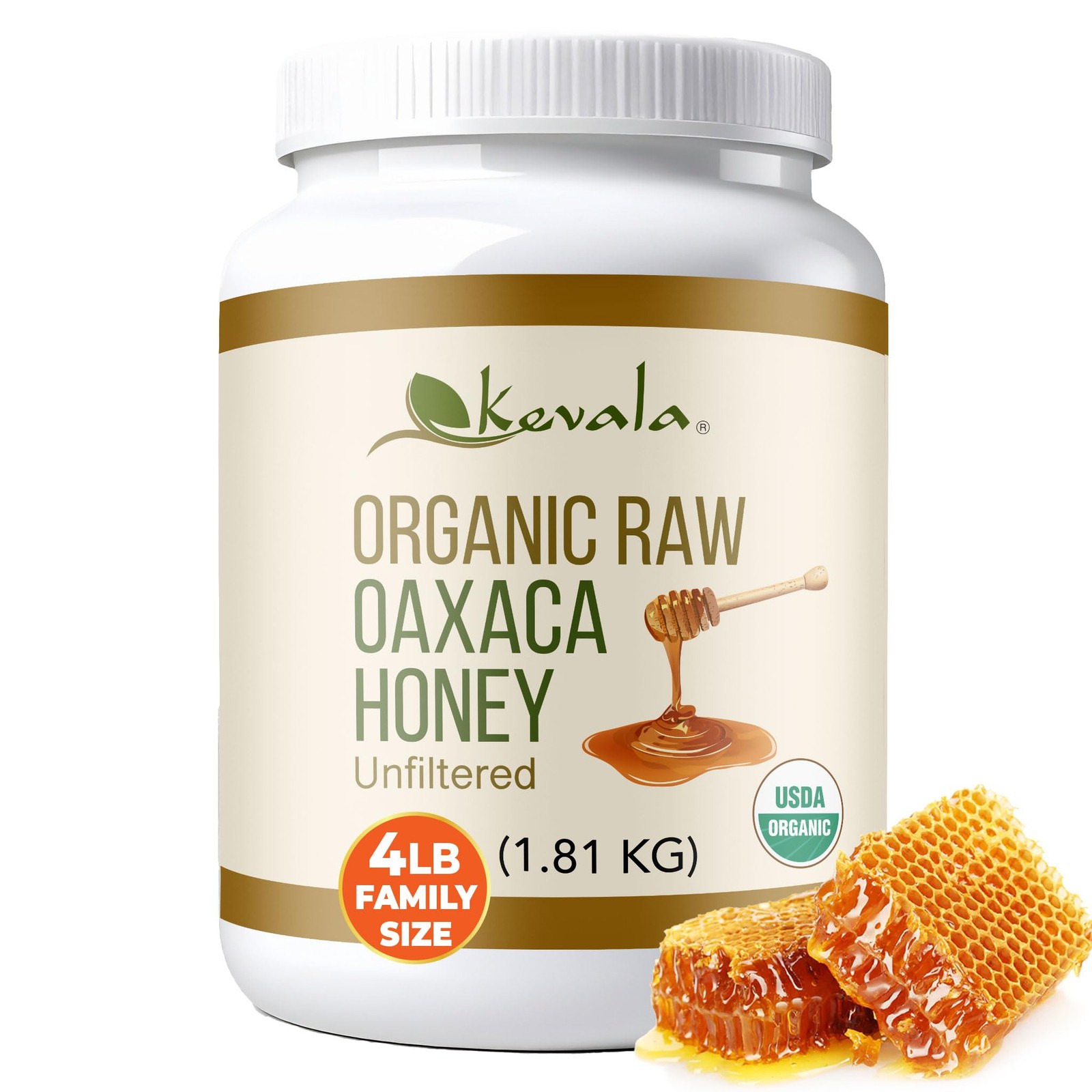 Kevala Organic Raw Oaxaca Honey – 4 lb, Nutritious Honey with no Pesticides |…