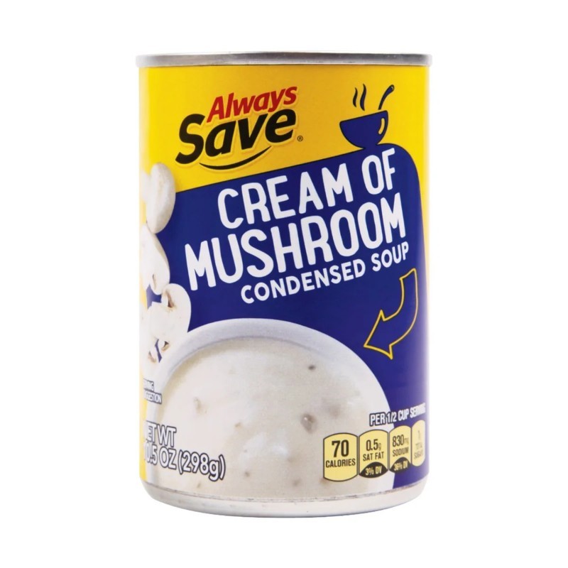 5x Always Save Condensed Creamy Mushroom Soup Canned Kitchen Cooking New Lot 10.