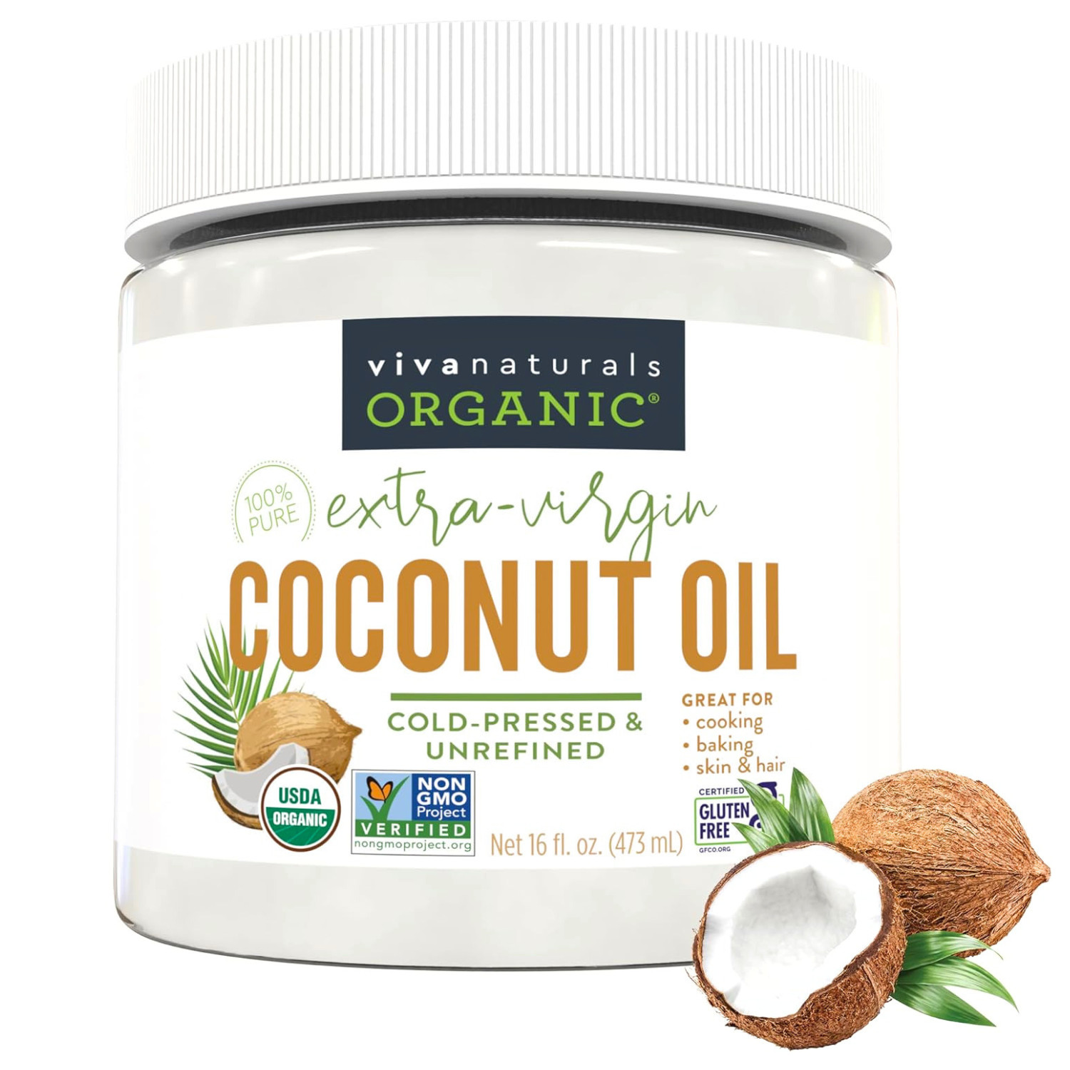 Aceite de Coco Orgánico Extra Virgen Cabello Piel Comestible Natural