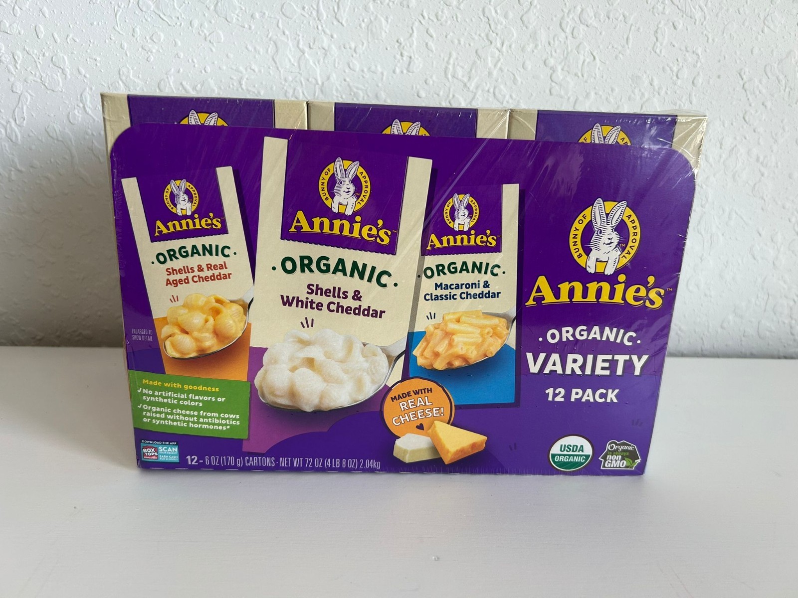 Annie’s Organic VARIETY Mac & Cheese 12 PACK Includes 4 Boxes Each of 3 Flavors
