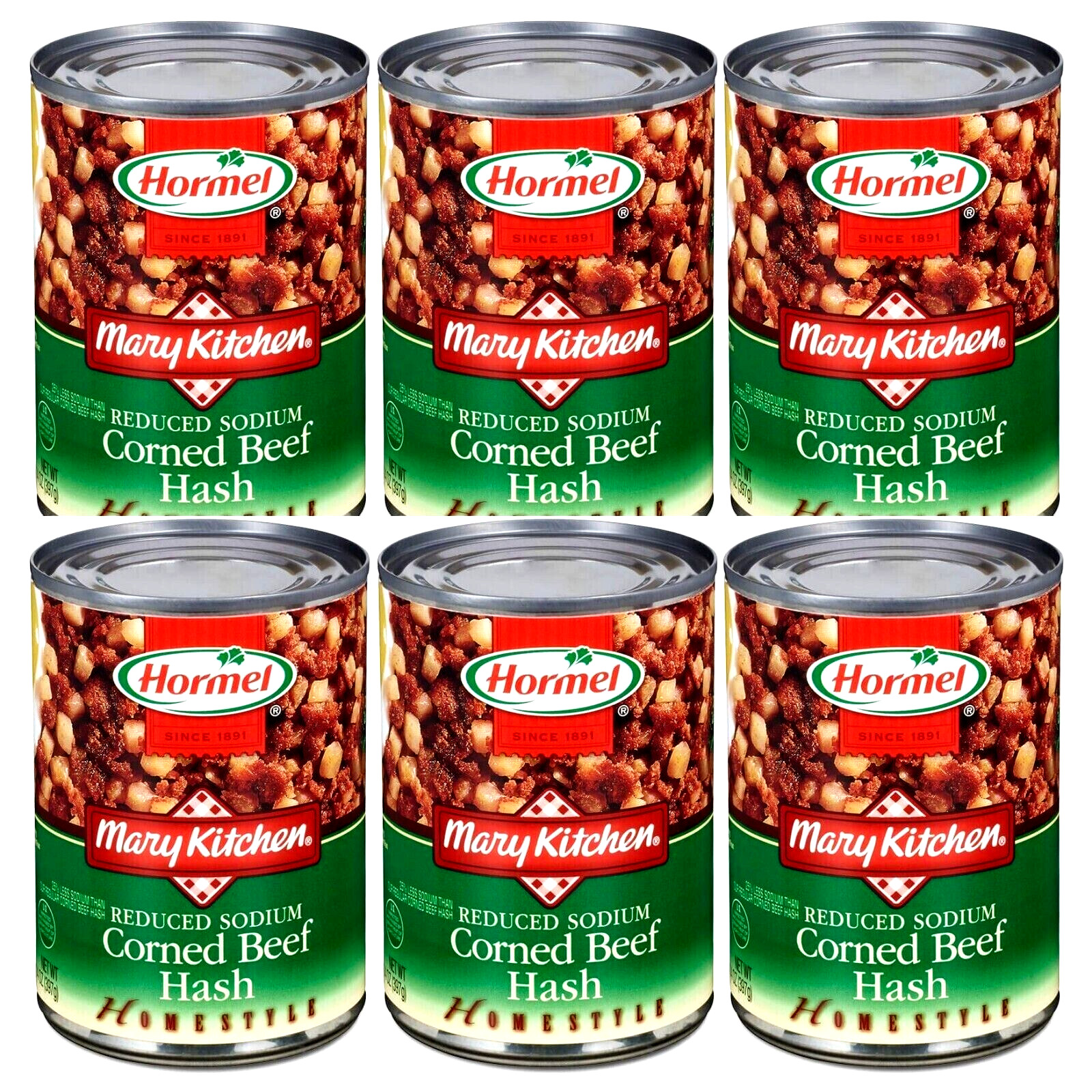 Hormel Mary Kitchen Reduced Sodium Corned Beef Hash 14 oz(Pack of6)~Exp 11/2026
