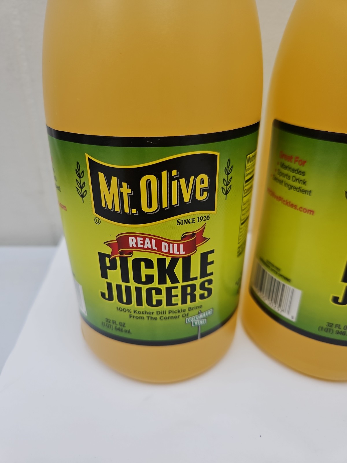 2 Mt. Olive Pickle Juice 100% Kosher Dill Pickle Brine, 32 oz each