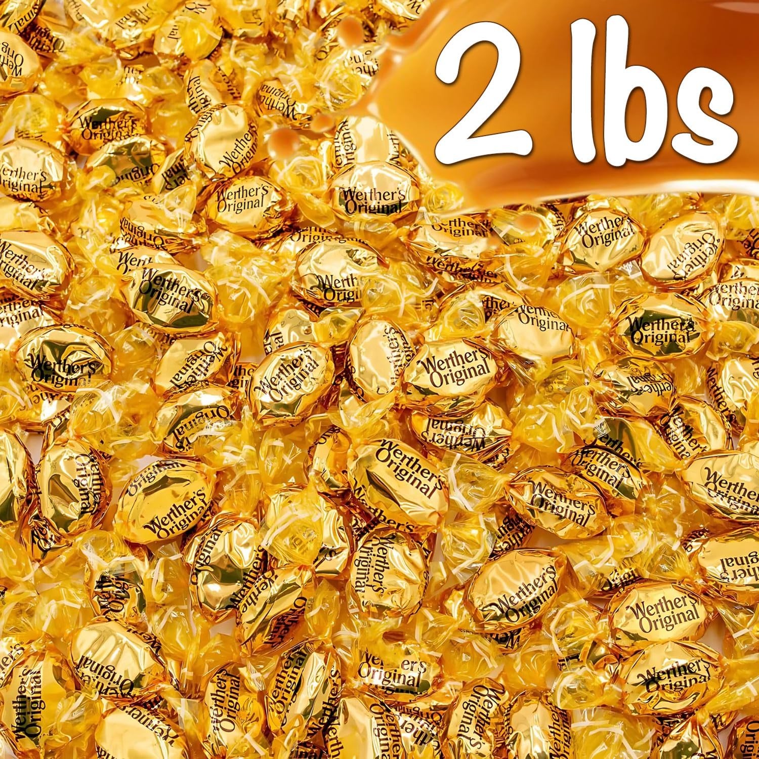 Werther’s Original Hard Caramel Bulk Candy, Individually Wrapped (2 Pounds)