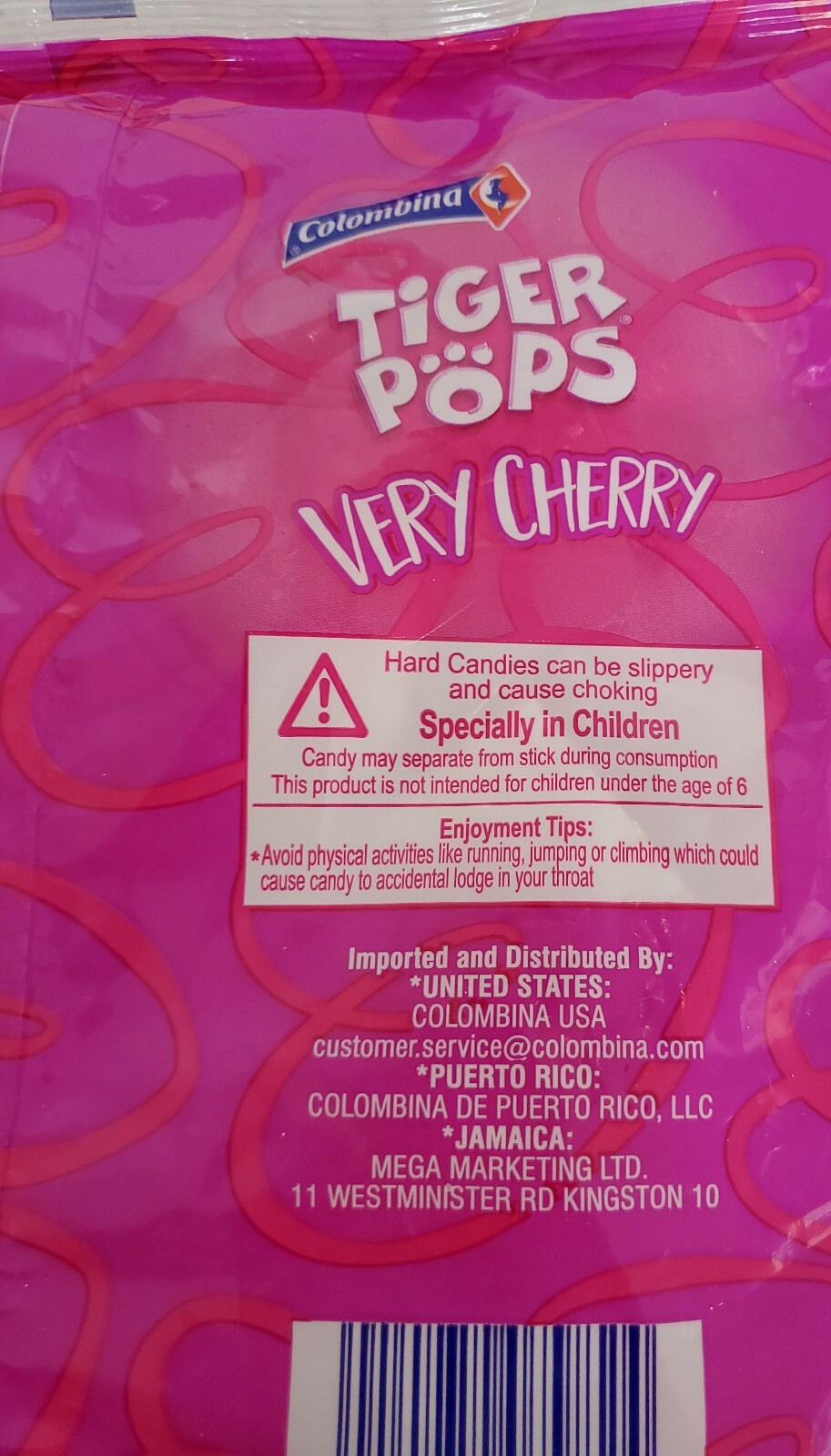 Very Cherry Heart Shape Tiger Pops 7 Oz Bag Valentines Day Lollipops
