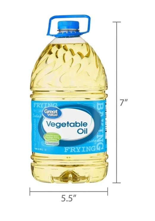 (2 pack) Great Value Vegetable Oil, 1 Gallon choice for all of your cooking New
