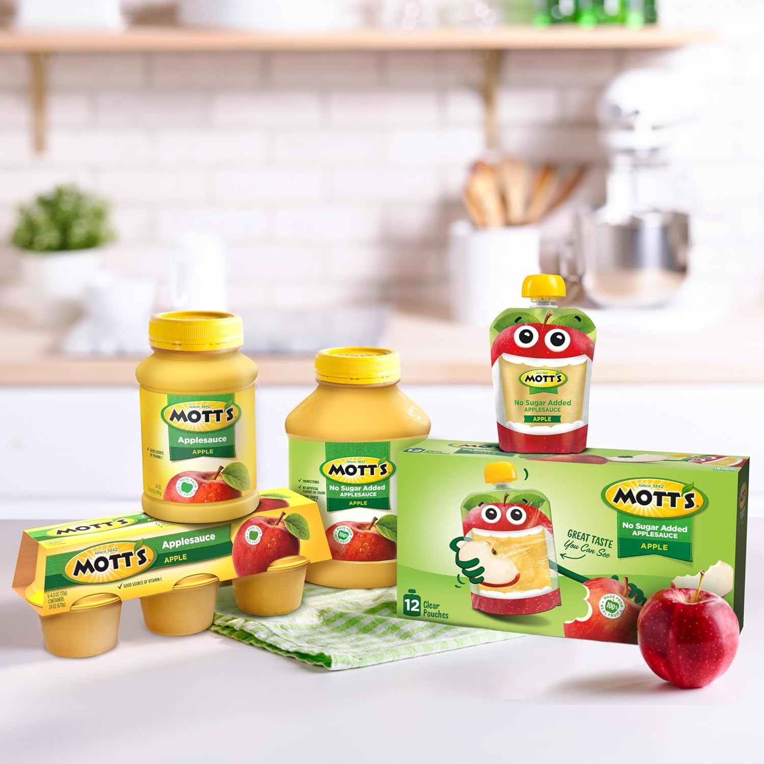 Applesauce, 4 Oz Cups, 36 Count, No Artificial Flavors, Good Source of Vitamin C