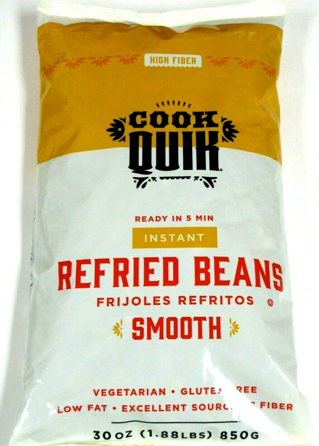 Dehydrated Instant Refried Beans Smooth Frijoles Refritos Gluten Free 30 oz