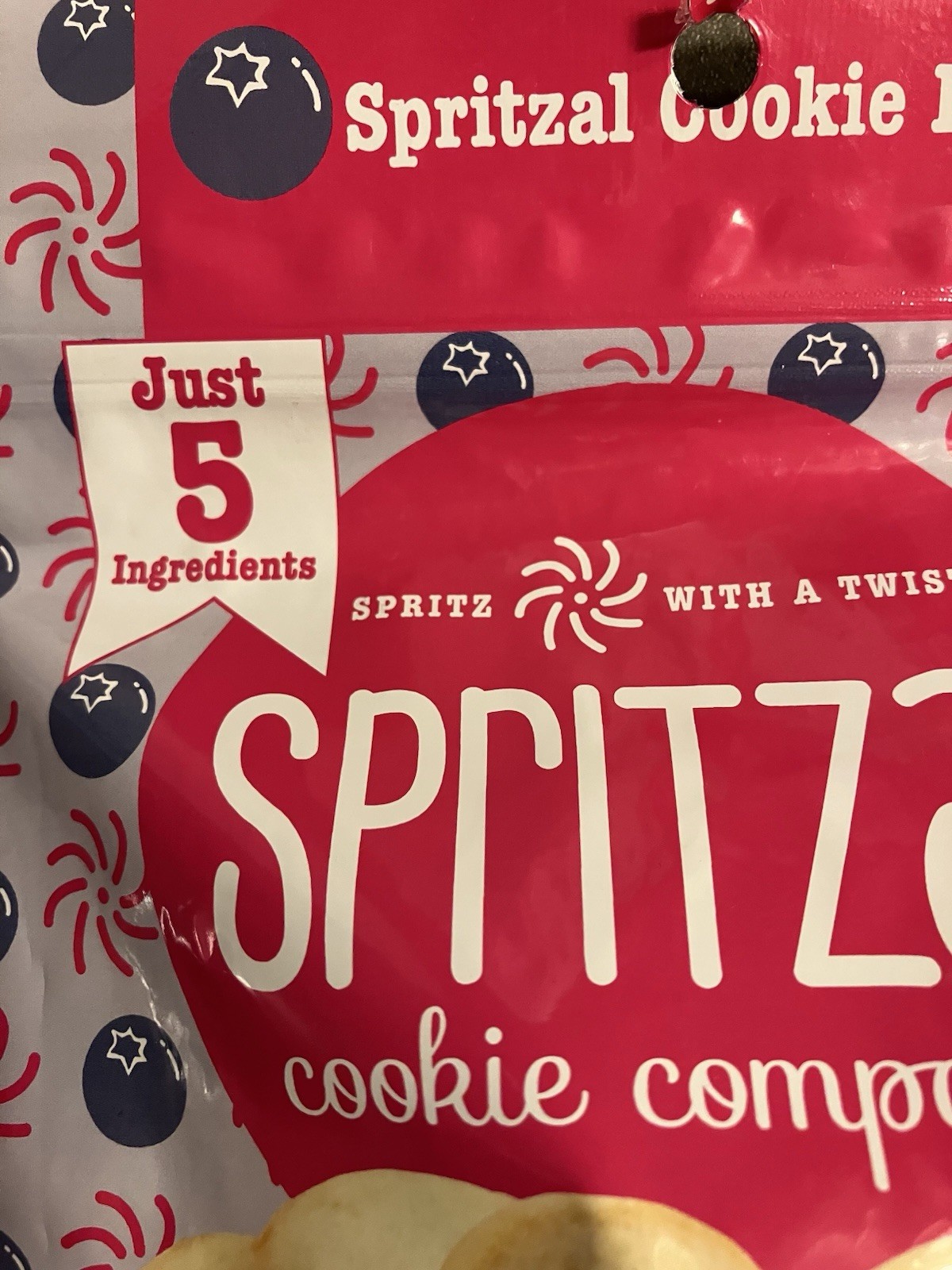 Spritzal Cookie Bites 4 Bags (5 oz Each) 3 Blueberry Pie & 1 Birthday Cake 8/26