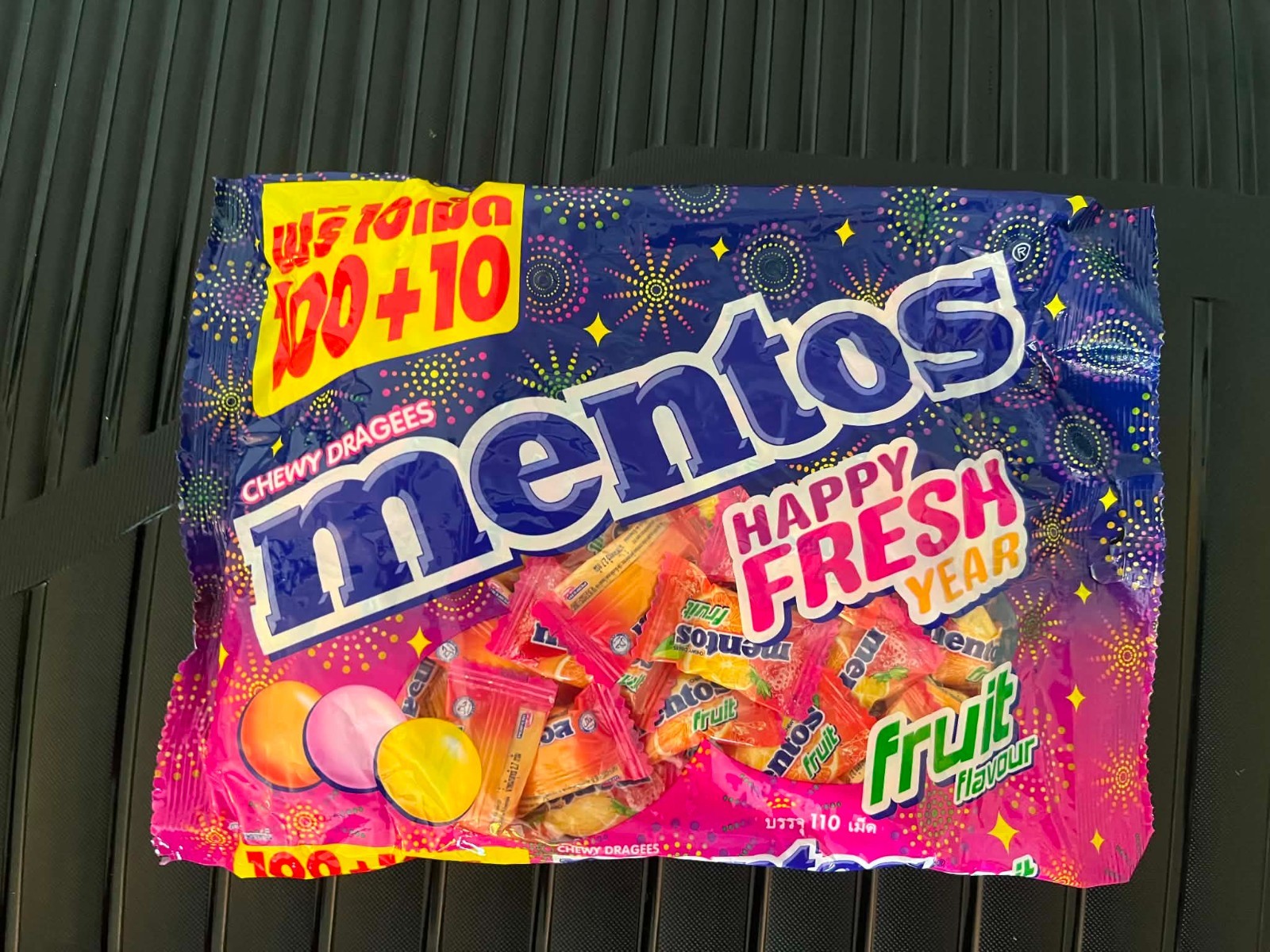 MENTOS FRUIT EXTRA 10 pieces 100+10 EXTRA DELICIOUS