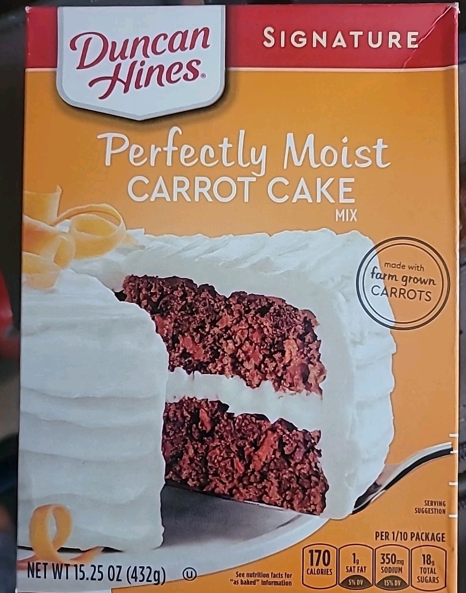 Duncan Hines Signature Perfectly Moist Carrot Cake Mix 15.25 oz