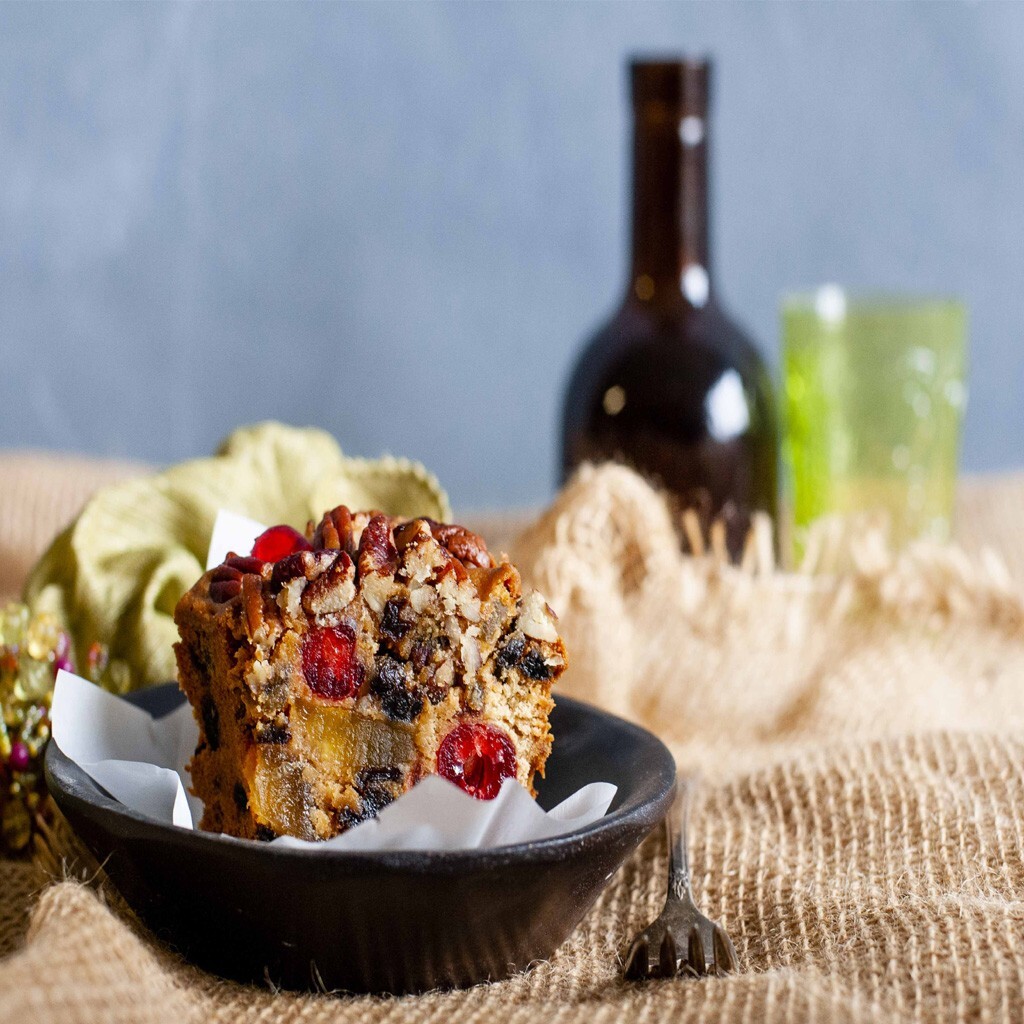 Jane Parker Bourbon & Rum Fruitcake Fruit Cake 16 Ounce Loaf FREE SHIPPING!