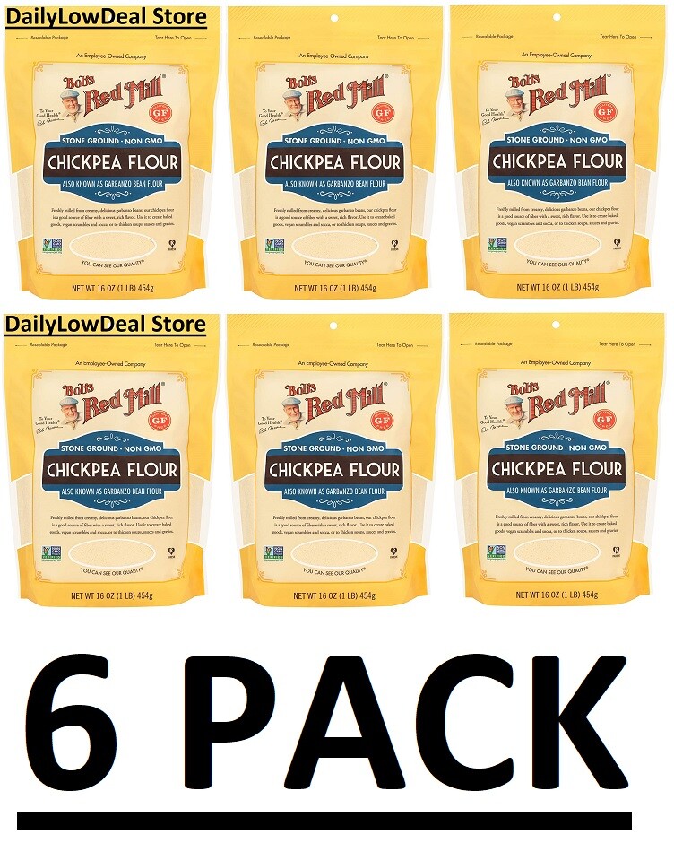 6 PACK – Bob’s Red Mill Chickpea Flour, Gluten Free 1 lb (Total 6 lbs)