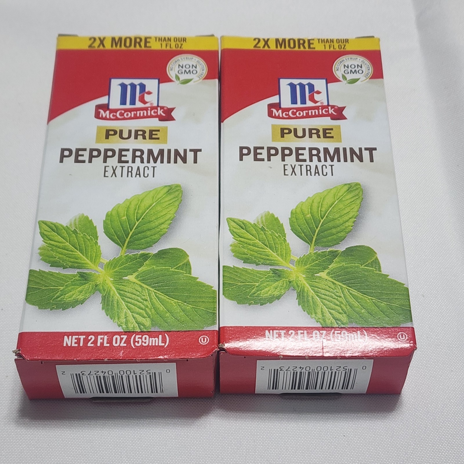 2 Pack- McCormick Pure Peppermint Extract – 4 Oz. Expiration 2029 ~New In Box~